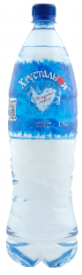 Вода питьевая газированная "Хрустальная", фасованная в ПЭТ бутыль (1,5 л)